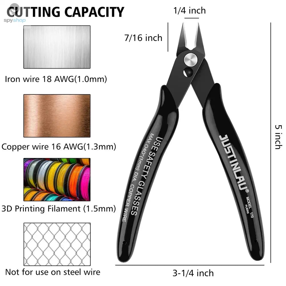 2Pcs Mini Nose Cutting Plier Electrical Wire Cable Cutter  Metal Side Snips Flush Pliers Convenient Durable Tool Spy-shop.com