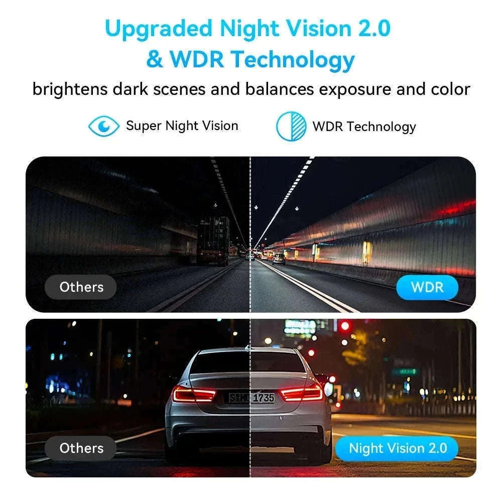 2K 1440P Dash Camera WiFi DVR 121° FOV Night Vision Voice Control Parking Monitor-MINI Pro 3K / China Mainland