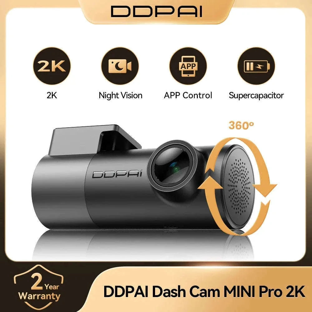 2K 1440P Dash Camera WiFi DVR 121° FOV Night Vision Voice Control Parking Monitor-MINI Pro 3K / China Mainland