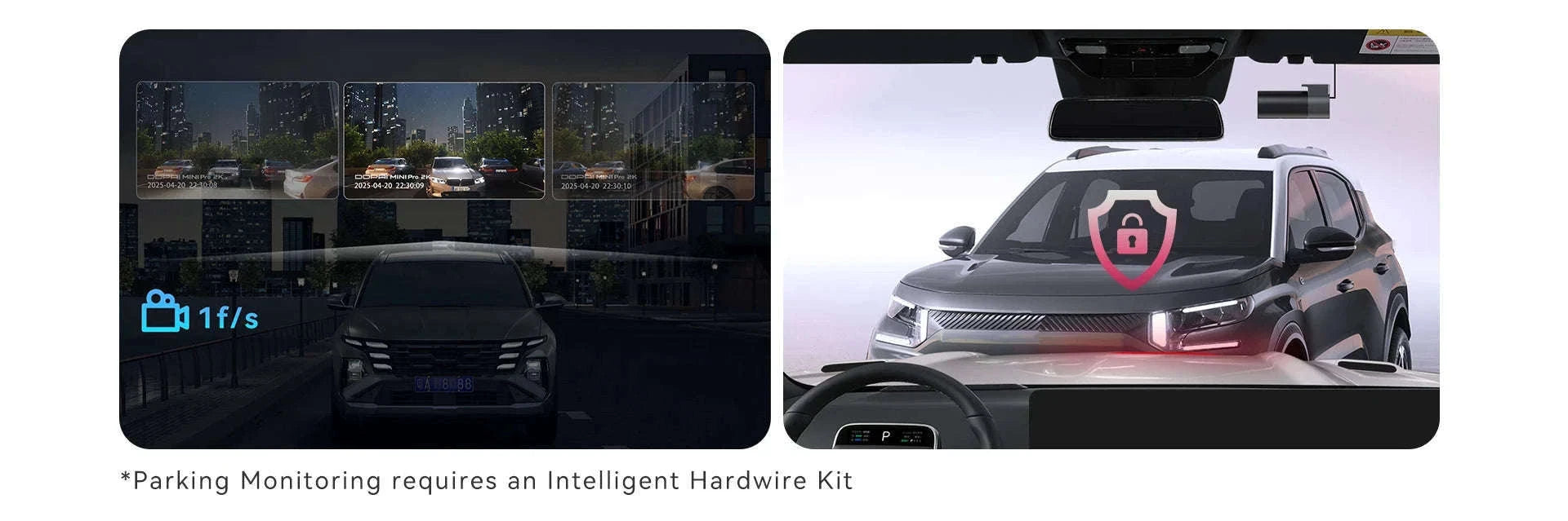 2K 1440P Dash Camera WiFi DVR 121° FOV Night Vision Voice Control Parking Monitor-MINI Pro 3K / China Mainland