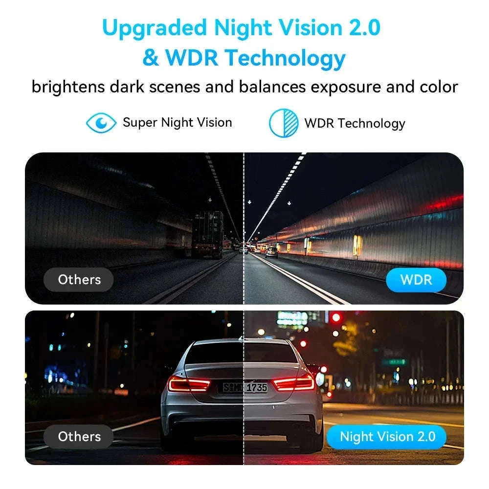 2K 1440P Dash Camera WiFi DVR 121° FOV Night Vision Voice Control Parking Monitor-MINI Pro 3K / China Mainland