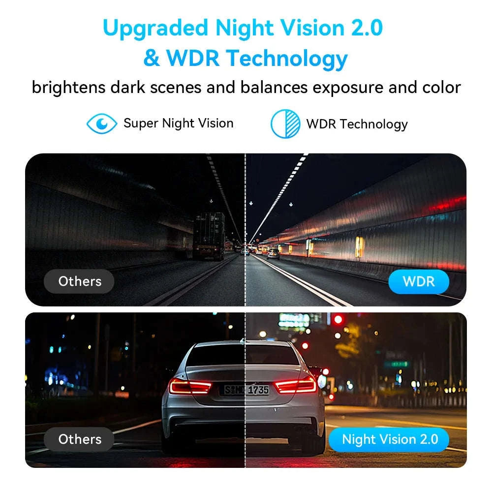 2K 1440P Dash Camera WiFi DVR 121° FOV Night Vision Voice Control Parking Monitor-MINI Pro 3K / China Mainland