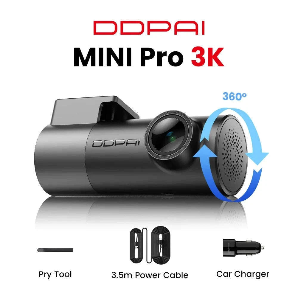 2K 1440P Dash Camera WiFi DVR 121° FOV Night Vision Voice Control Parking Monitor-MINI Pro 3K / China Mainland