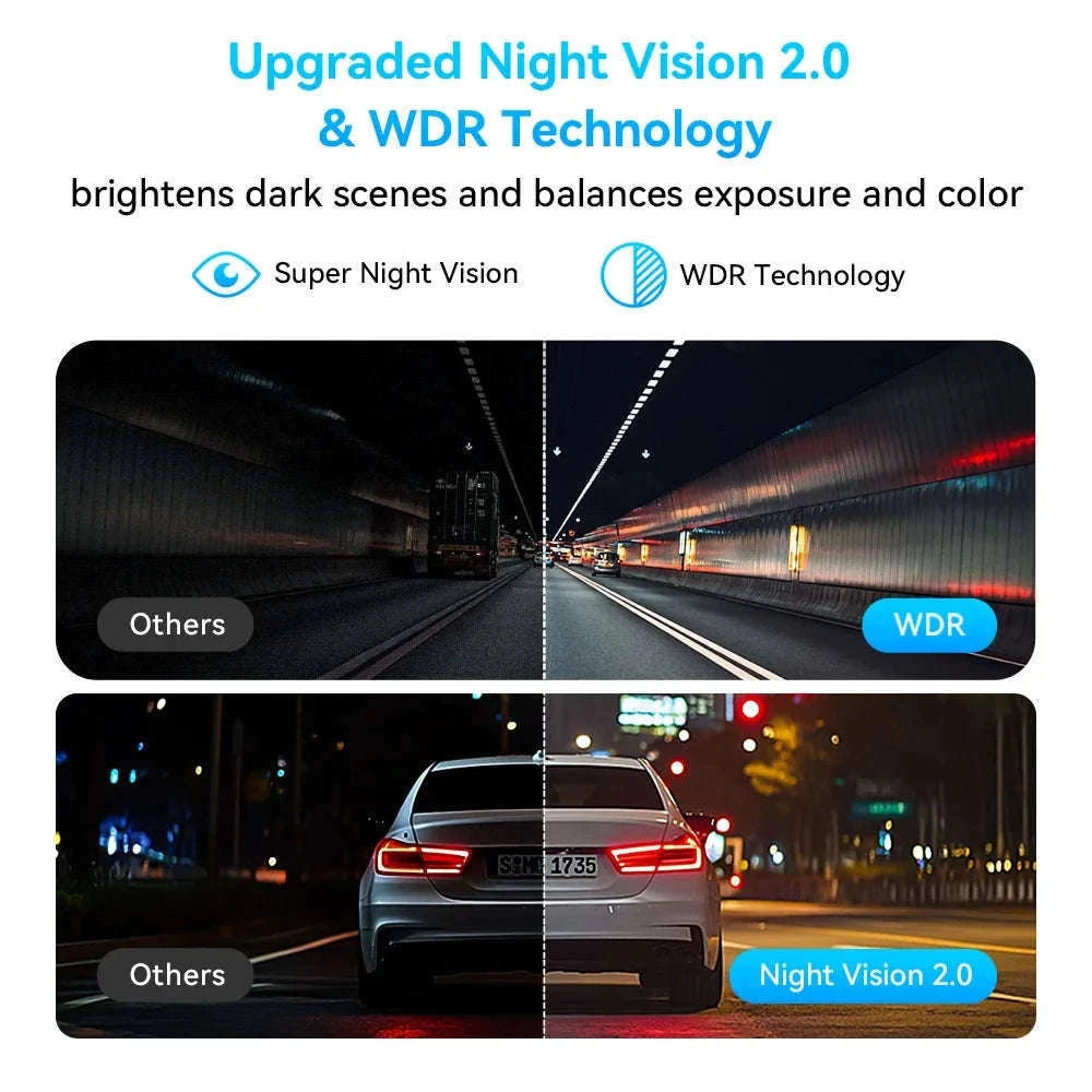 2K 1440P Dash Camera WiFi DVR 121° FOV Night Vision Voice Control Parking Monitor-MINI Pro 3K / China Mainland