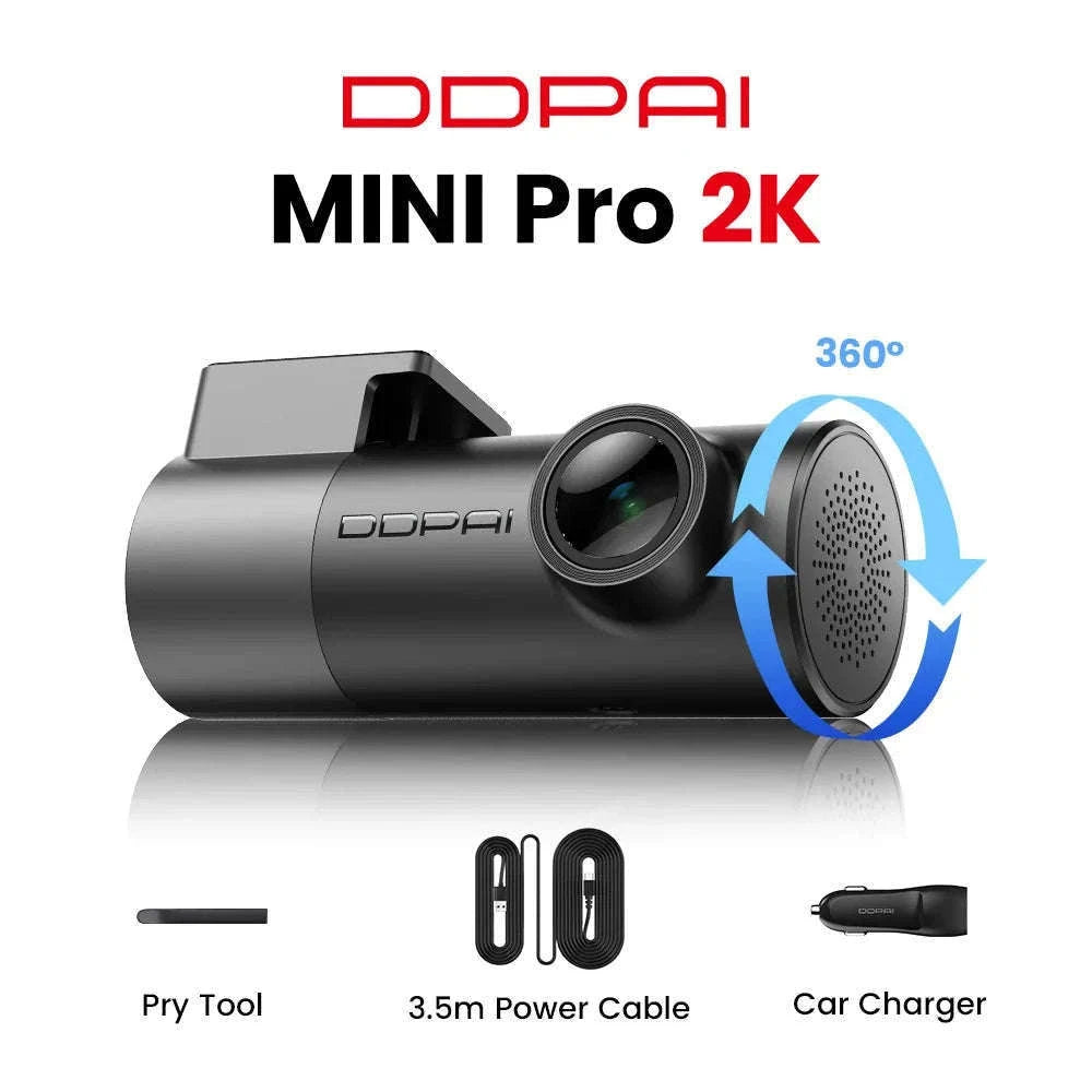 2K 1440P Dash Camera WiFi DVR 121° FOV Night Vision Voice Control Parking Monitor-