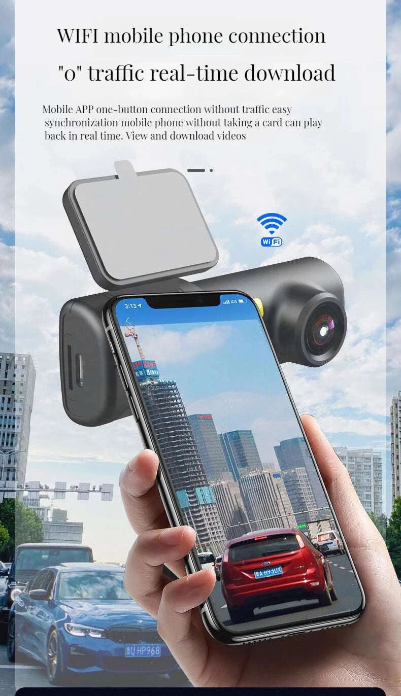 2K 1440P WiFi Dash Cam with Night Vision, Voice Control & GPS-None