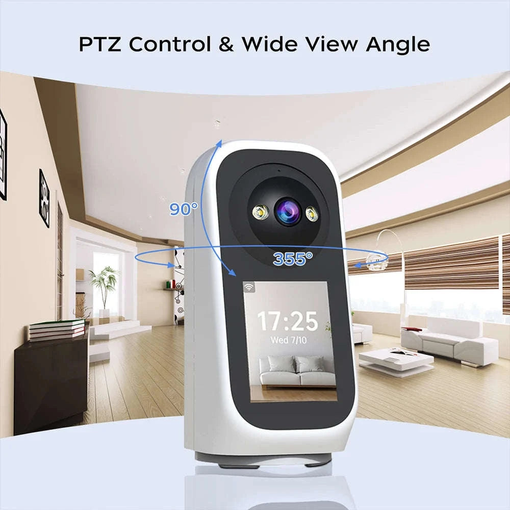2K 3MP PTZ Baby Monitor with Video Calling and AI Tracking-2K No SD / UK Plug / CHINA