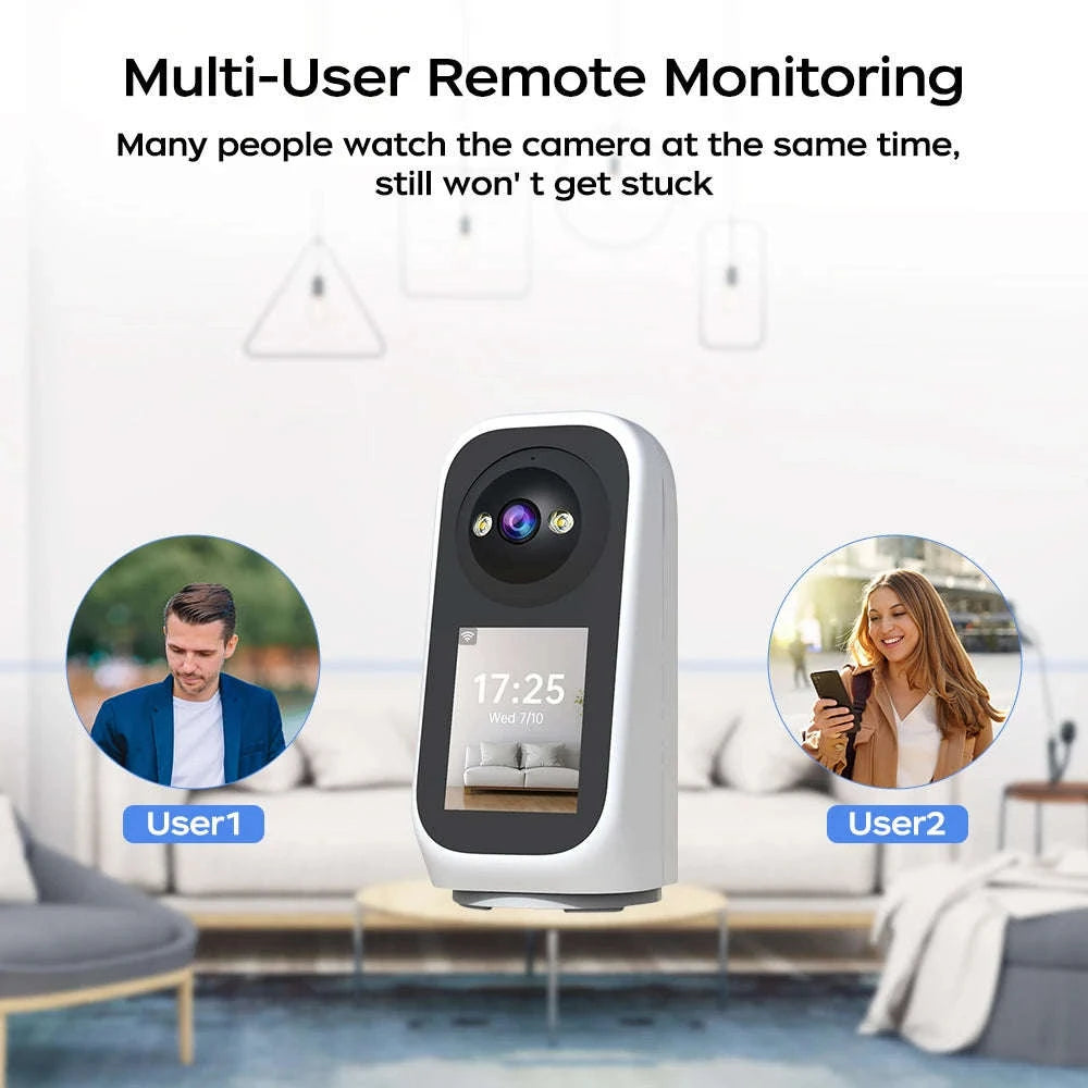 2K 3MP PTZ Baby Monitor with Video Calling and AI Tracking-2K No SD / UK Plug / CHINA