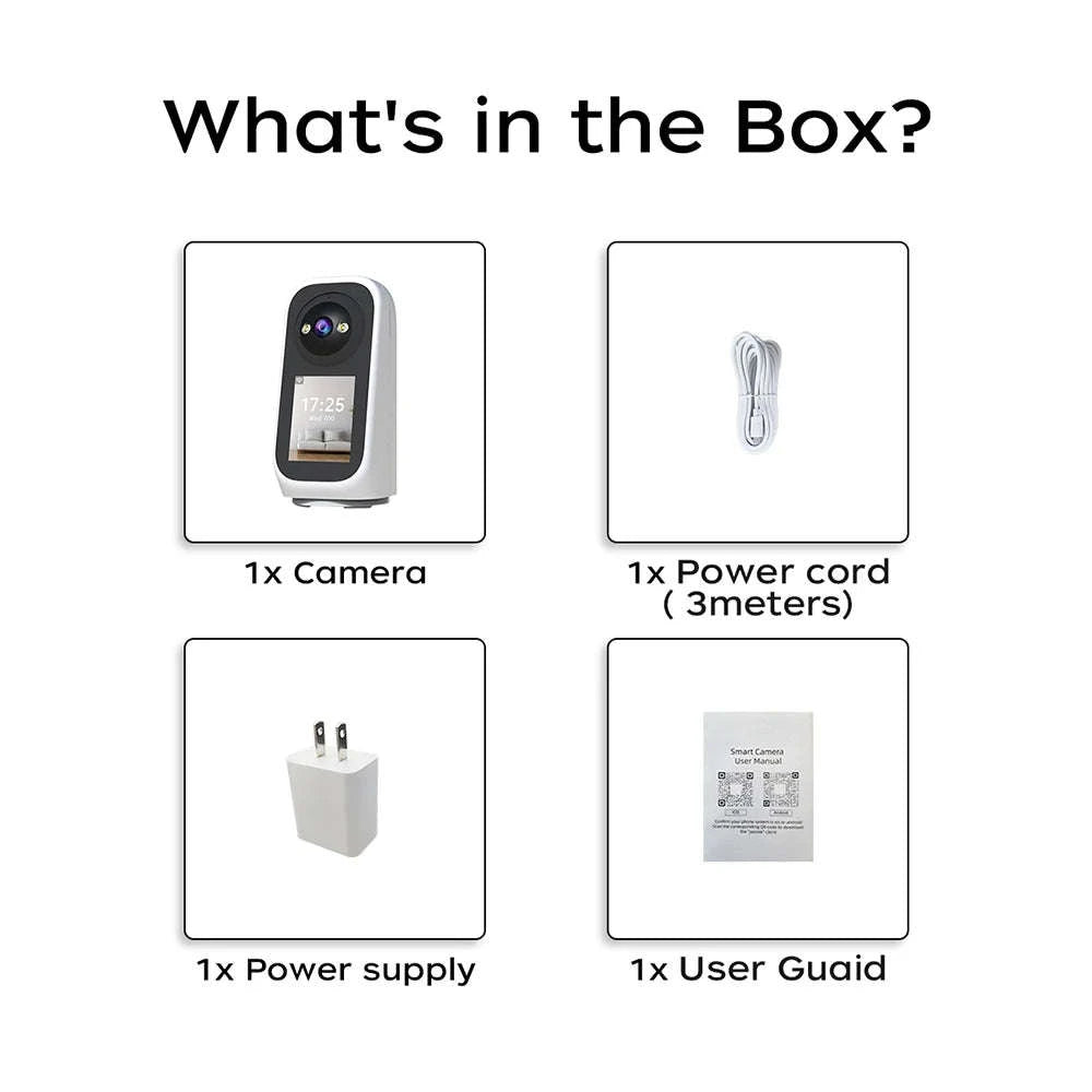 2K 3MP PTZ Baby Monitor with Video Calling and AI Tracking-2K No SD / UK Plug / CHINA