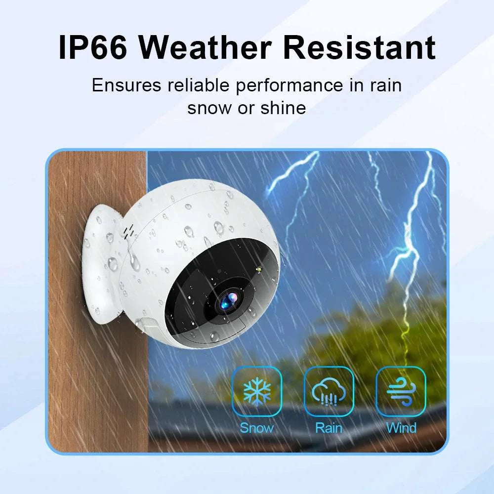 2K 5MP WiFi Security Camera with AI Detection & Night Vision-2PC NO SD Card / Type-C