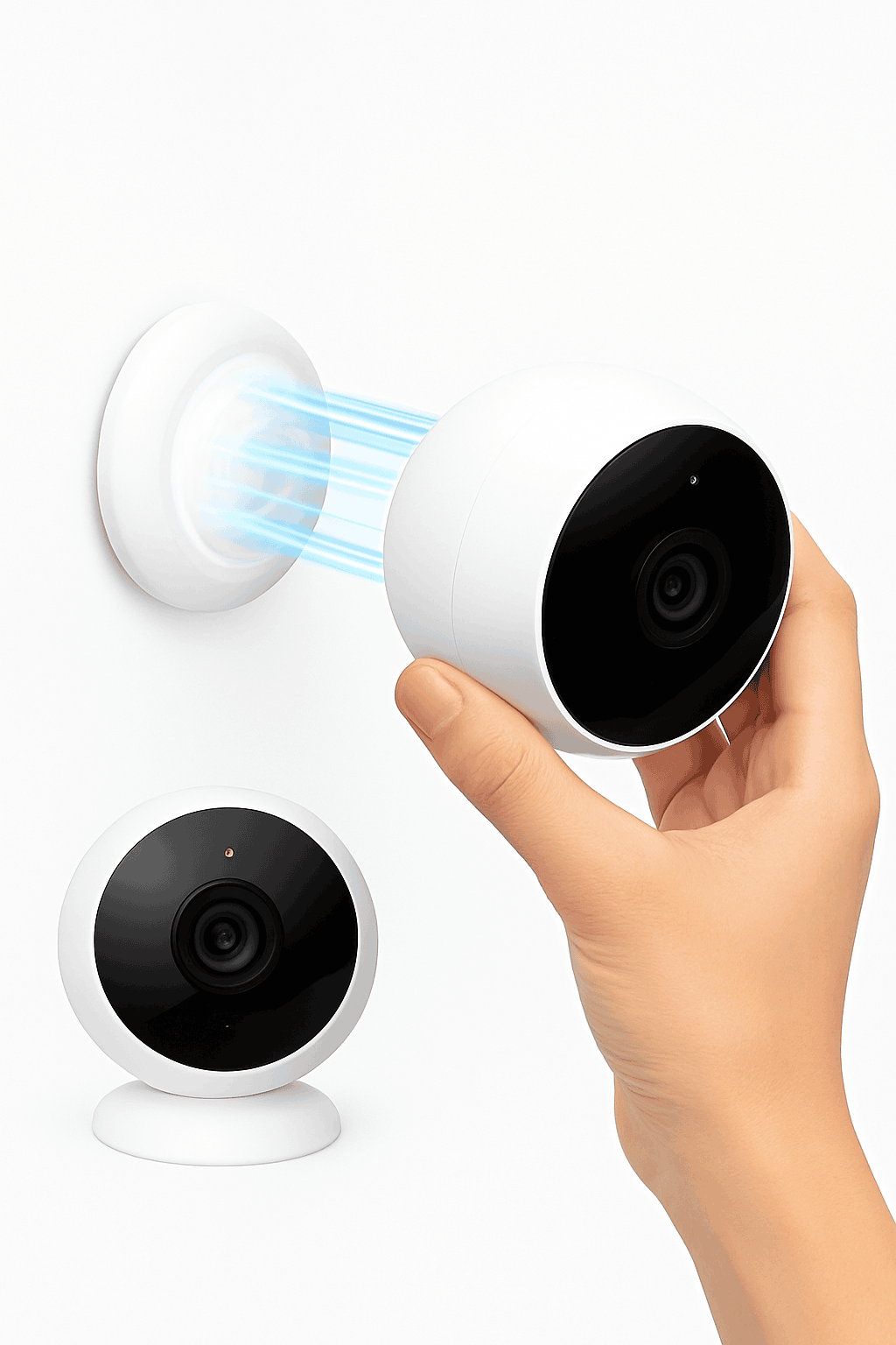 2K 5MP WiFi Security Camera with AI Detection & Night Vision-2PC NO SD Card / Type-C