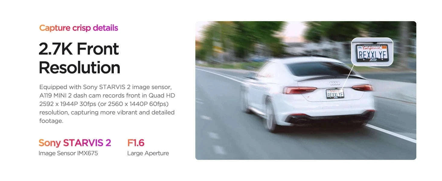 2K 60FPS Mini Dash Cam with GPS, Wi‑Fi, Voice Control and Parking Mode-Package E / China Mainland / NO Card