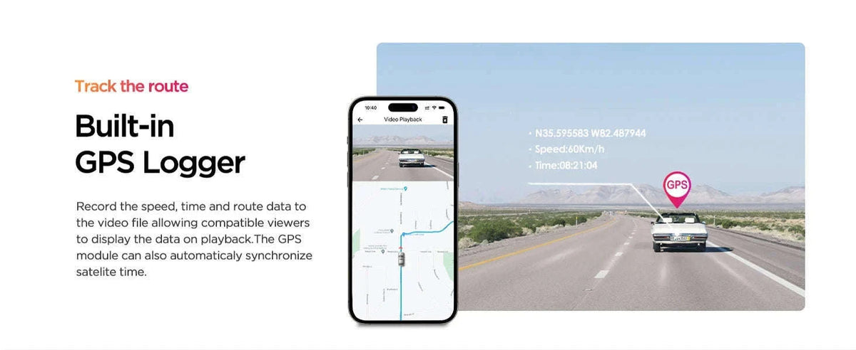 2K 60FPS Mini Dash Cam with GPS, Wi‑Fi, Voice Control and Parking Mode-Package E / China Mainland / NO Card