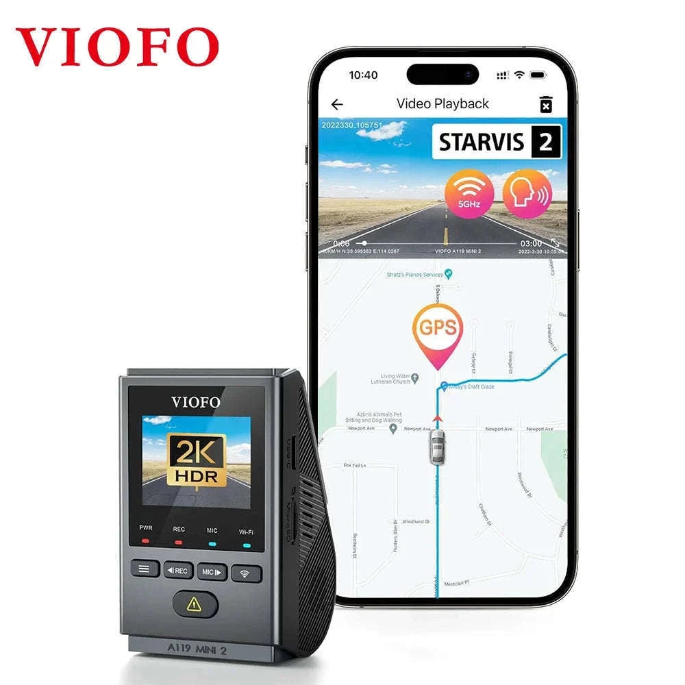 2K 60FPS Mini Dash Cam with GPS, Wi‑Fi, Voice Control and Parking Mode-Package E / China Mainland / NO Card