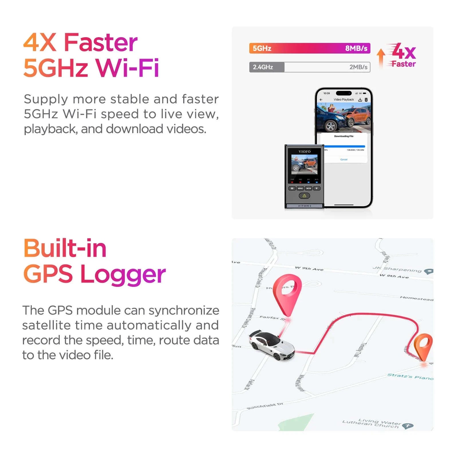 2K 60FPS Mini Dash Cam with GPS, Wi‑Fi, Voice Control and Parking Mode-Package E / China Mainland / NO Card