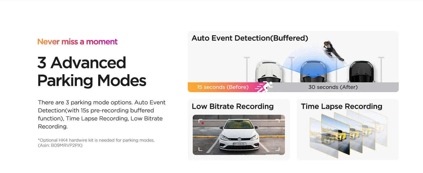 2K 60FPS Mini Dash Cam with GPS, Wi‑Fi, Voice Control and Parking Mode-Package E / China Mainland / NO Card
