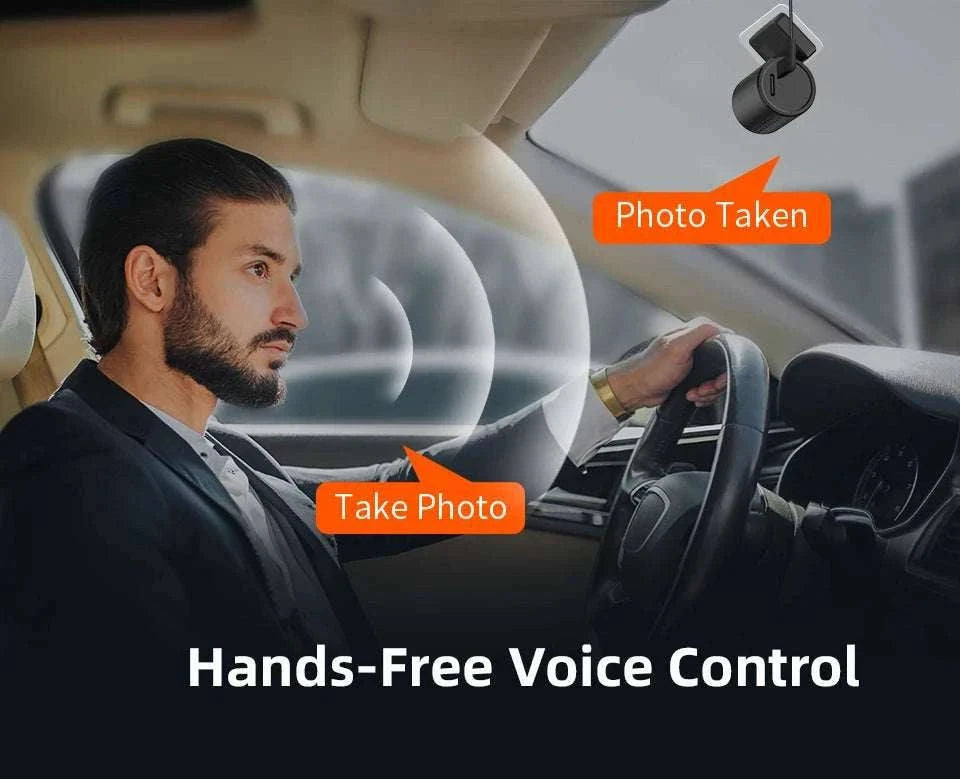 2K Dash Cam with WiFi App, Voice Control & Night Vision-Voice Control / 32G