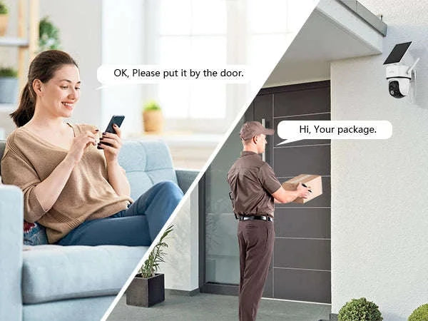 2K Dual Lens Solar Wireless Outdoor PTZ Security Camera-4PCS / Germany