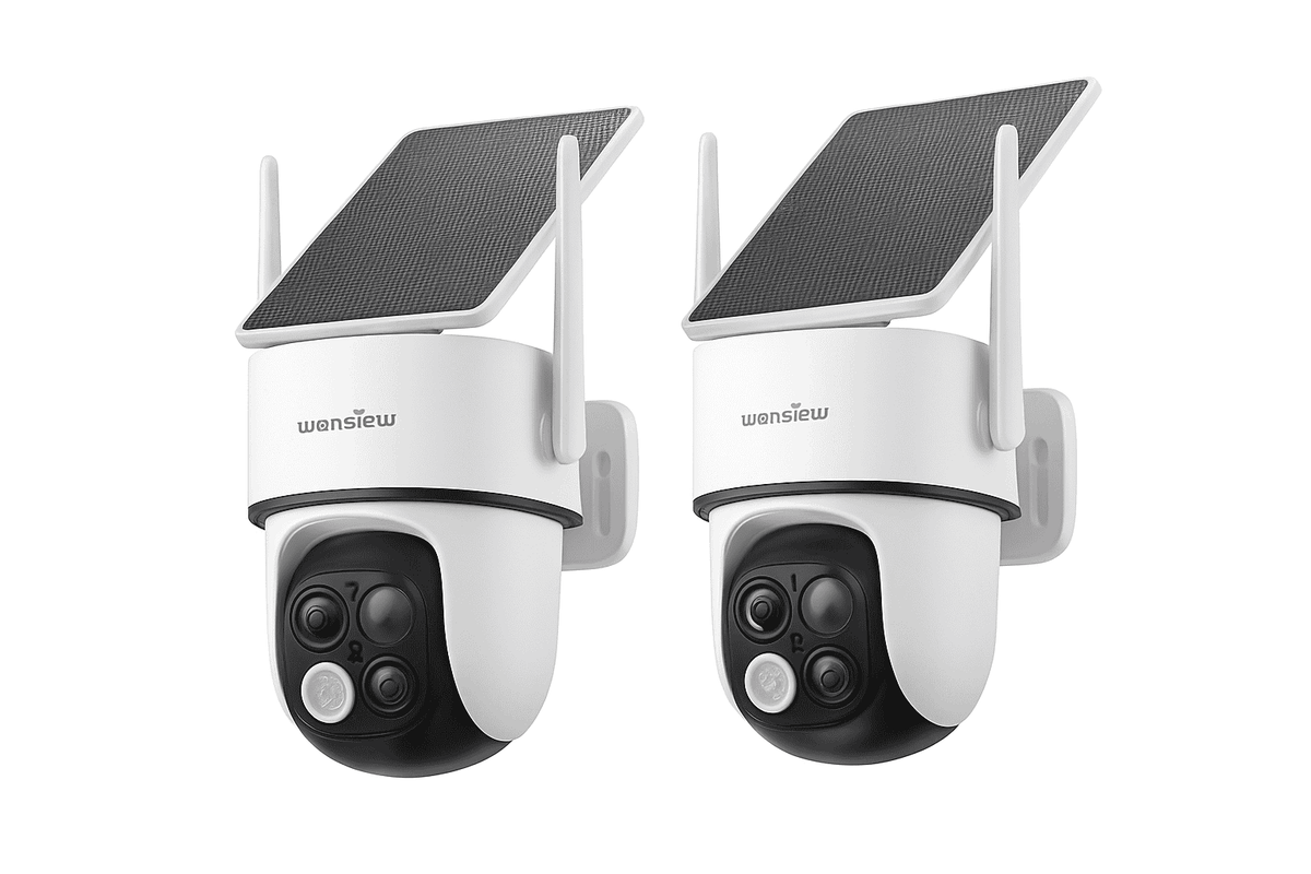 2K Dual Lens Solar Wireless Outdoor PTZ Security Camera-4PCS / Germany