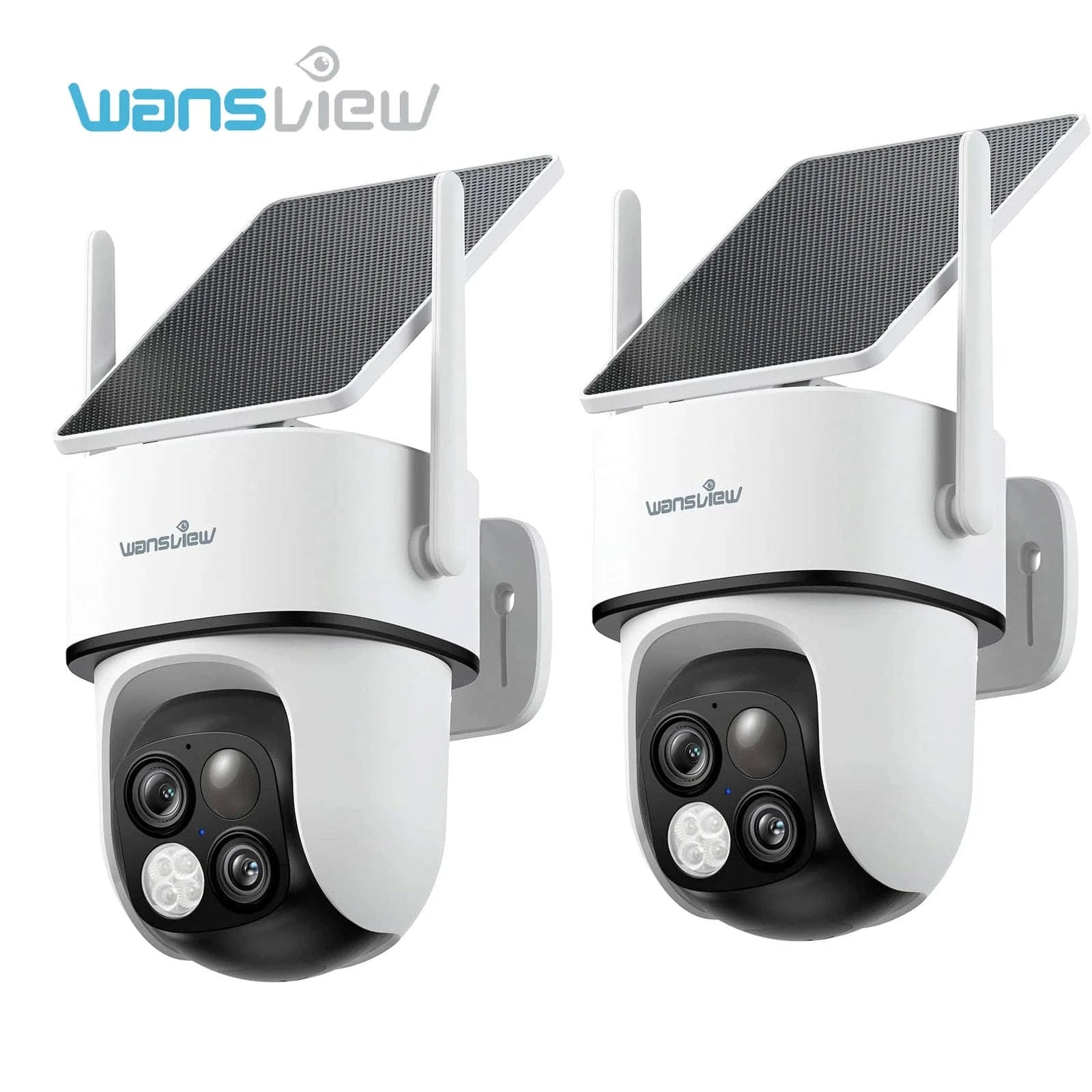 2K Dual Lens Solar Wireless Outdoor PTZ Security Camera-4PCS / Germany