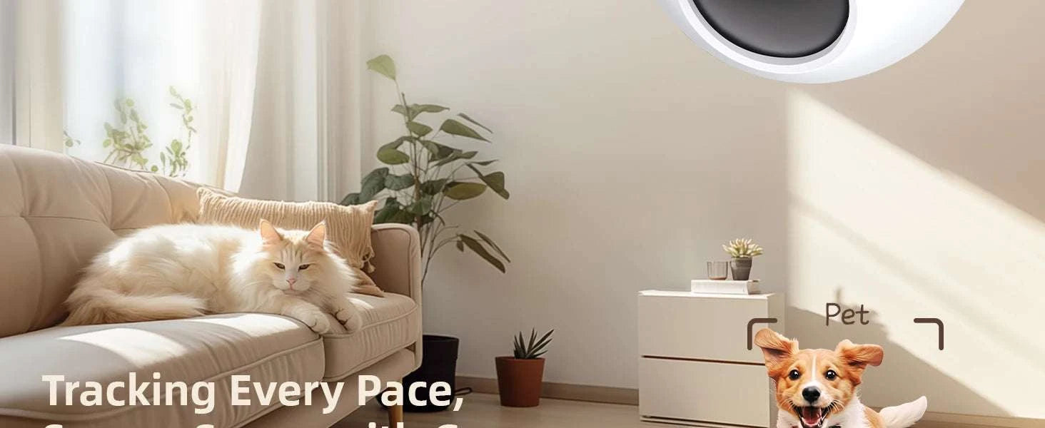 2K Indoor Security Camera 360° PTZ with App, Night Vision & Talk-USB / japan