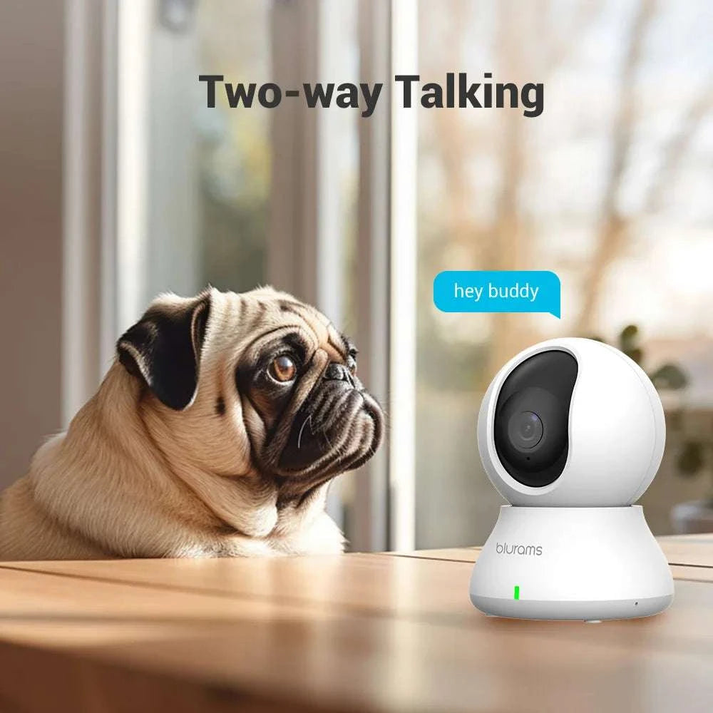 2K Indoor Security Camera 360° PTZ with App, Night Vision & Talk-USB / japan