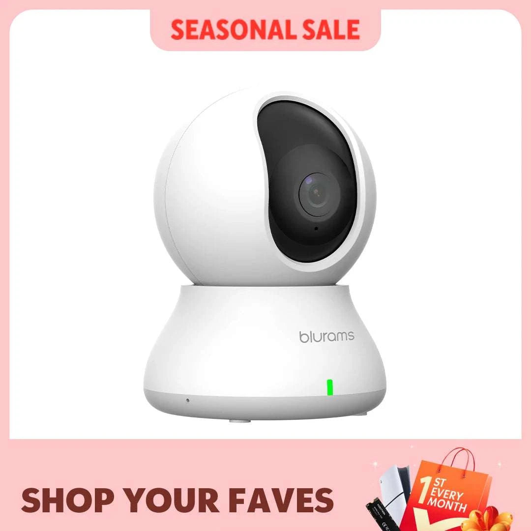 2K Indoor Security Camera 360° PTZ with App, Night Vision & Talk-USB / japan