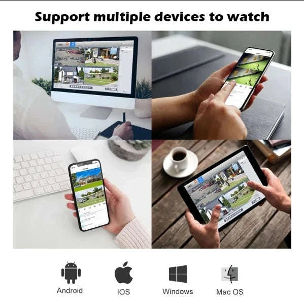 2K Indoor WiFi Security Camera 360° Tracking & Night Vision-EU Plug