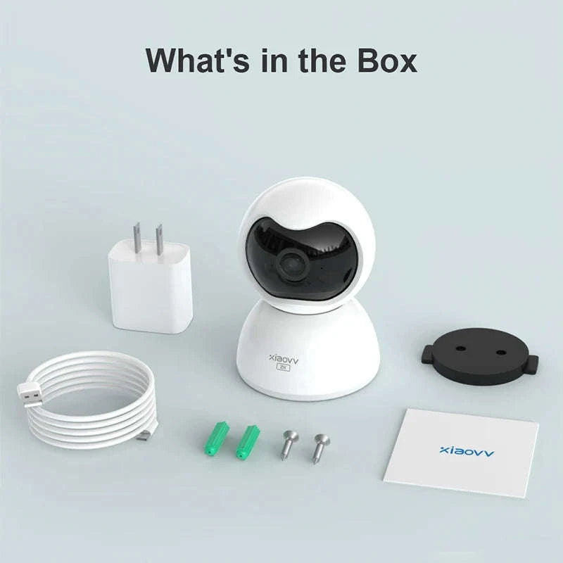 2K Indoor WiFi Security Camera 360° Tracking & Night Vision-EU Plug