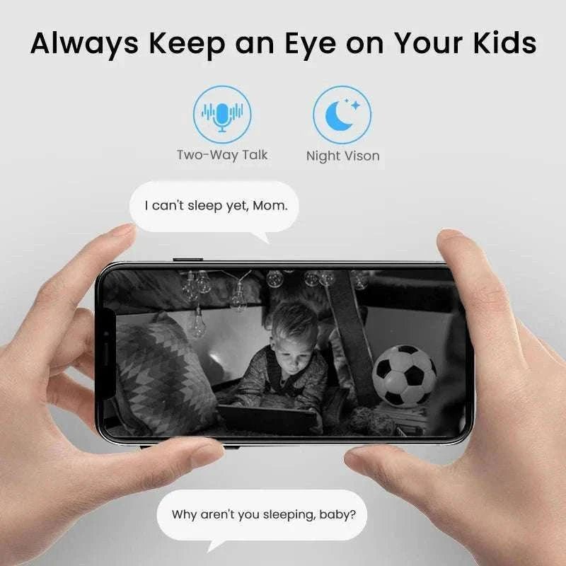2K Indoor WiFi Security Camera 360° Tracking & Night Vision-US Plug