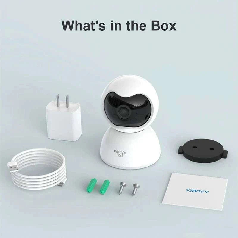 2K Indoor WiFi Security Camera 360° Tracking & Night Vision-US Plug