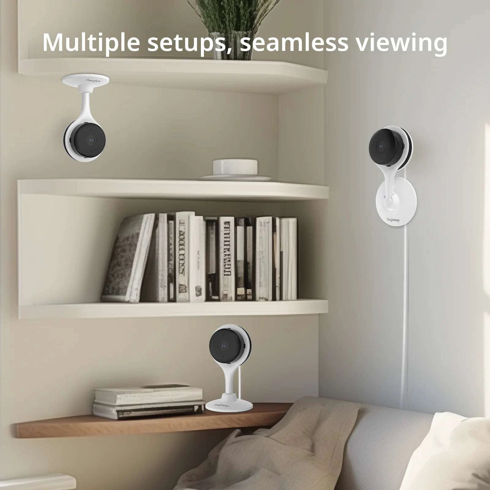 2K Indoor WiFi Security Camera with 2-Way Audio & Motion Detection-US Plug