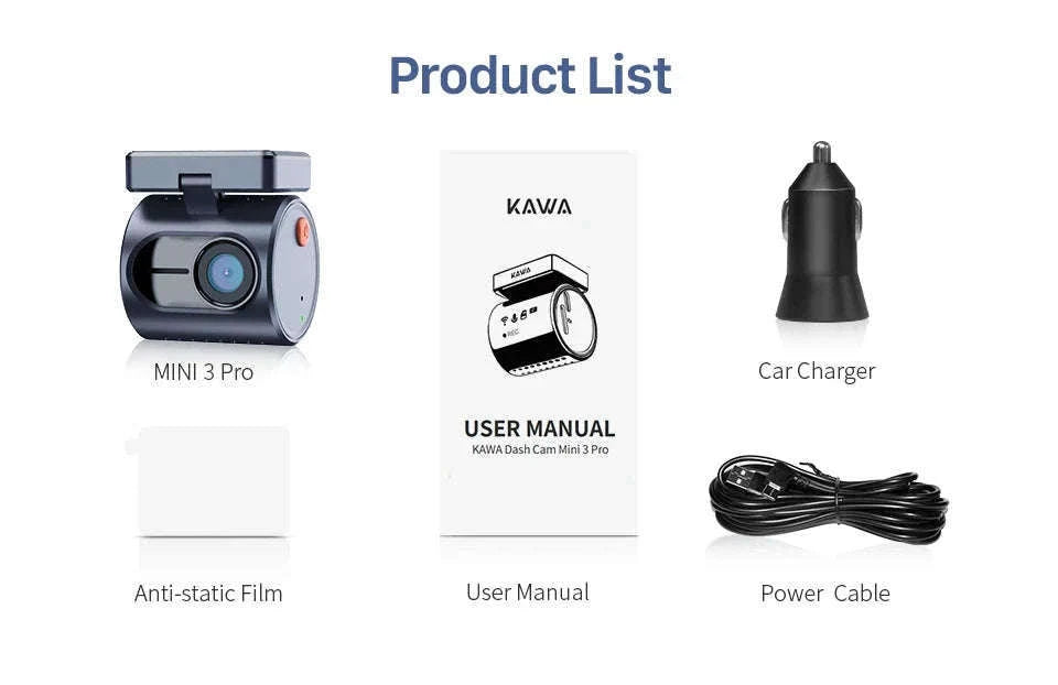 2K Mini Dash Cam with WiFi, Voice Control and Parking Monitor-MINI3 Pro / 32G