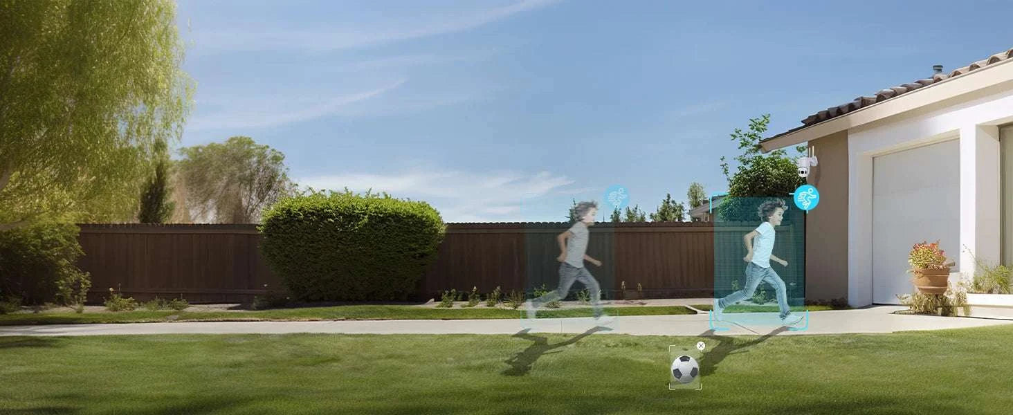 2K Outdoor Security Camera 360° PTZ with Color Night Vision-EU Plug