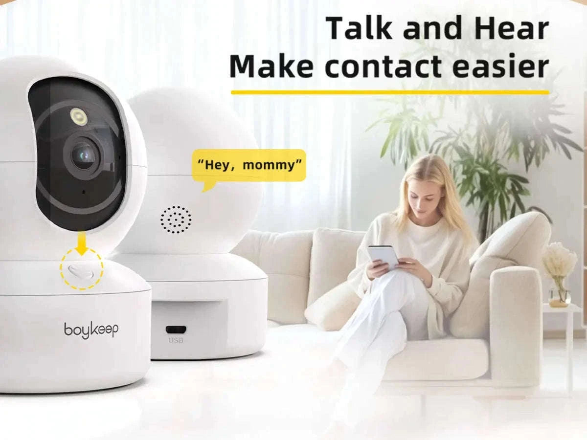 2K Pet Camera with App, Dual-Band WiFi, 360° Pan & Tilt, 2-Way Audio, Night Vision-USB