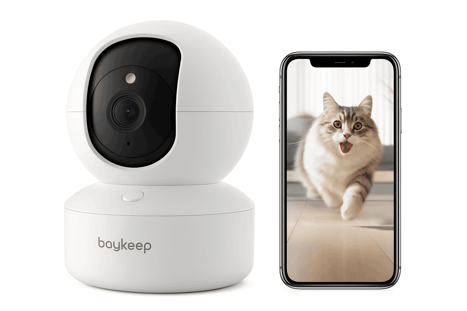 2K Pet Camera with App, Dual-Band WiFi, 360° Pan & Tilt, 2-Way Audio, Night Vision-USB