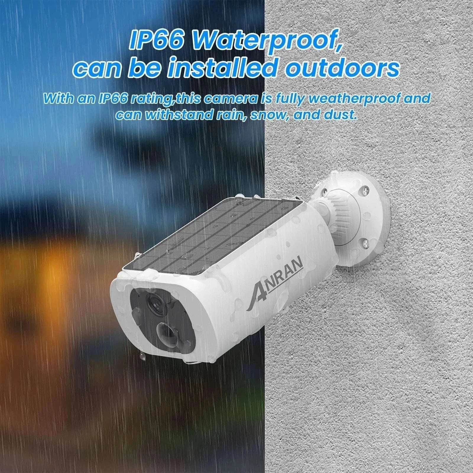 2K Solar Security Camera Wireless Outdoor with Night Vision & Audio-1PC 2K Solar Camera / China Mainland
