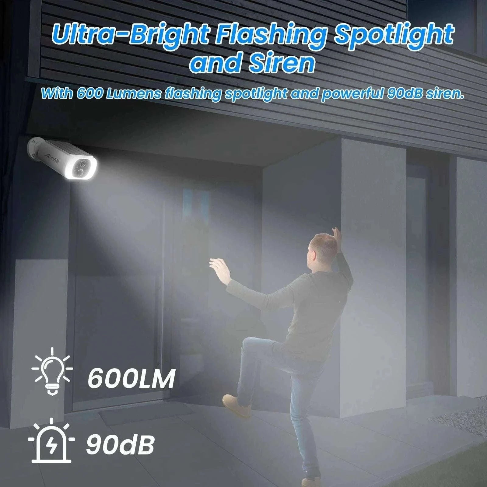 2K Solar Security Camera Wireless Outdoor with Night Vision & Audio-1PC 2K Solar Camera / China Mainland