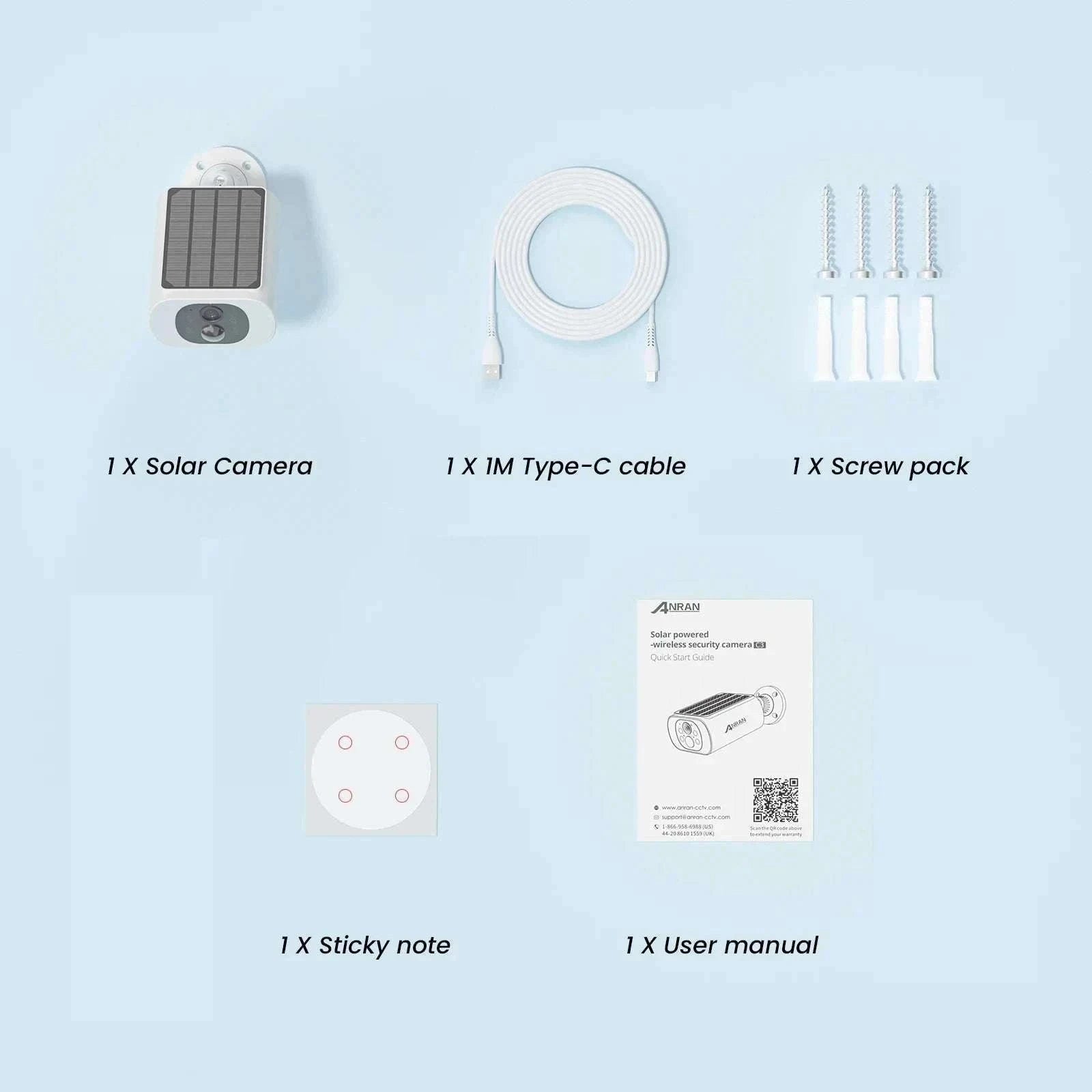 2K Solar Security Camera Wireless Outdoor with Night Vision & Audio-1PC 2K Solar Camera / China Mainland