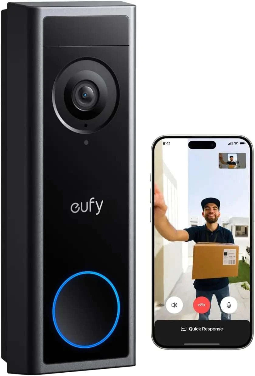 2K Video Doorbell Camera with 24/7 Recording & No Monthly Fees-United States