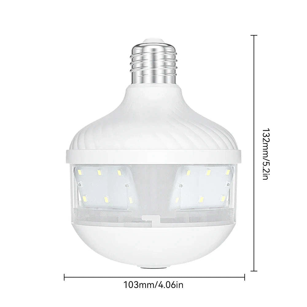 2K WiFi Bulb Camera with 360° Panoramic Night Vision-D8-WIFI-add 128GB / No plug