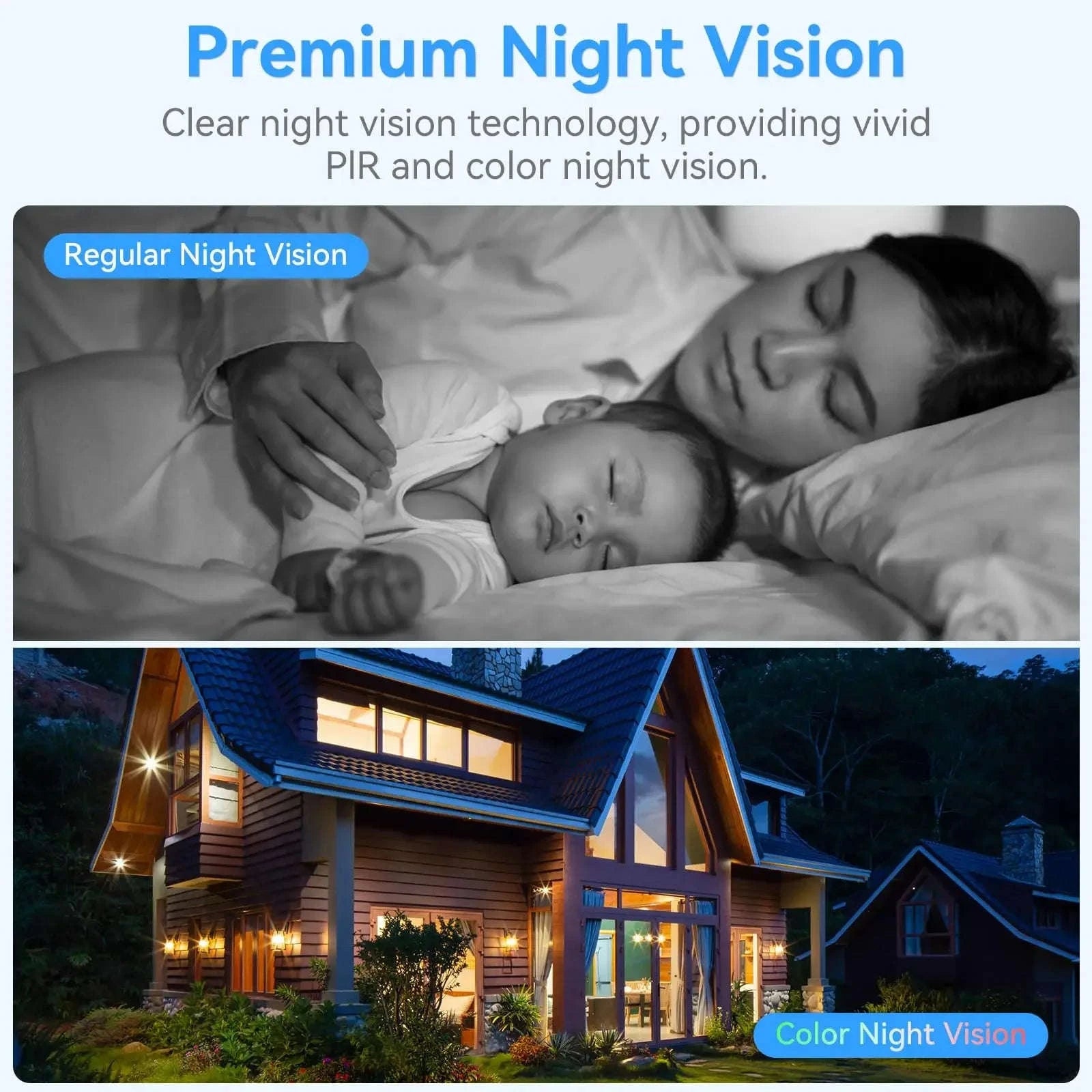 2K WiFi Security Camera Outdoor Magnetic Wireless with Night Vision-White