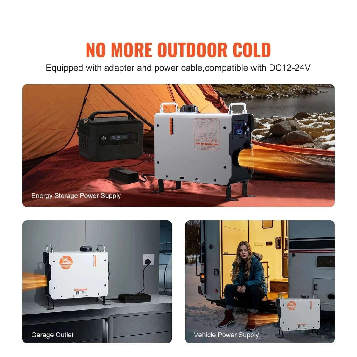 2KW Diesel Air Heater 12V/24V with Remote, CO Alarm & Display-2KW / Poland