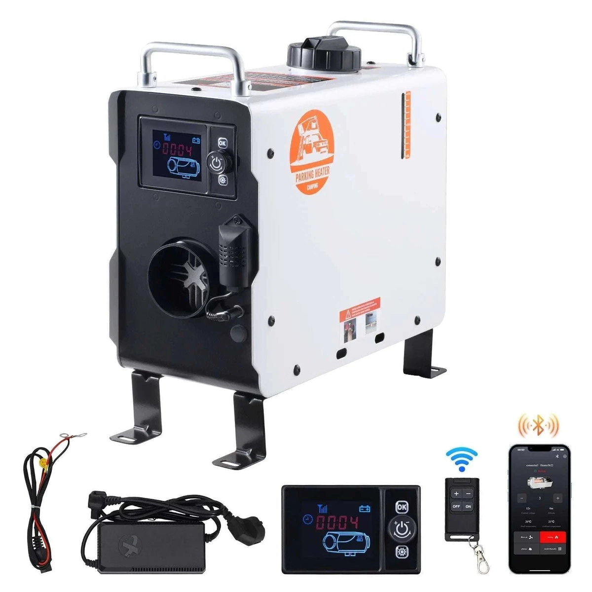 2KW Diesel Air Heater 12V/24V with Remote, CO Alarm & Display-2KW / Poland