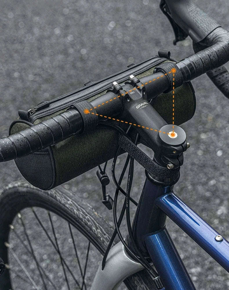 2L Bicycle Handlebar Bag with Shoulder Strap & 3-Point Mount-W009 / About 2L