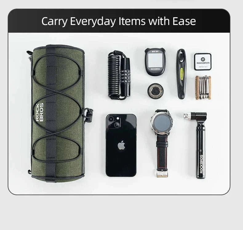 2L Bicycle Handlebar Bag with Shoulder Strap & 3-Point Mount-W009 / About 2L