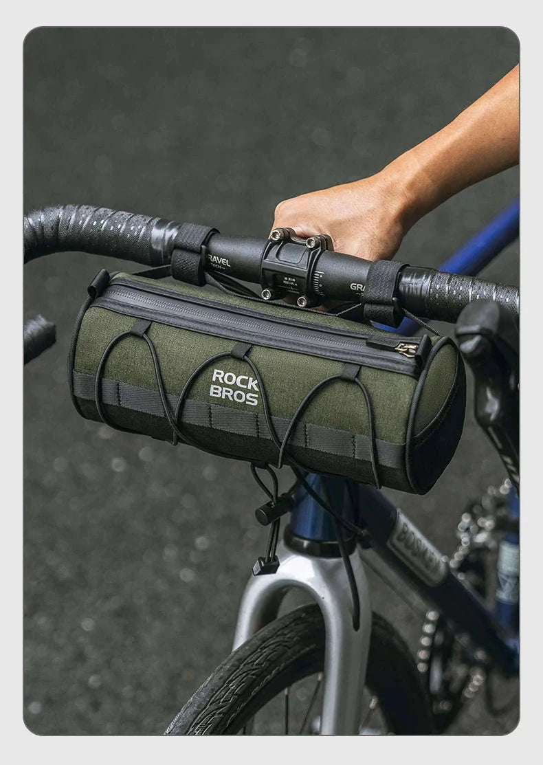 2L Bicycle Handlebar Bag with Shoulder Strap & 3-Point Mount-W009 / About 2L