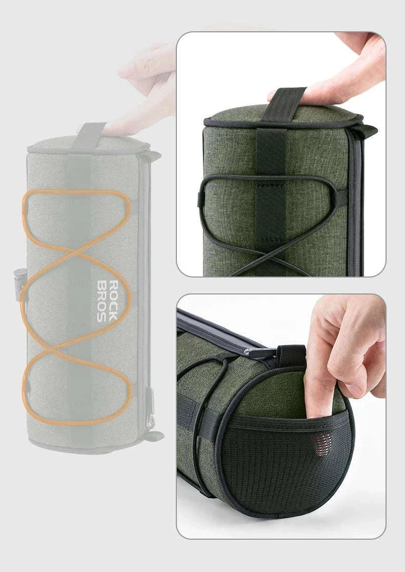 2L Bicycle Handlebar Bag with Shoulder Strap & 3-Point Mount-W009 / About 2L