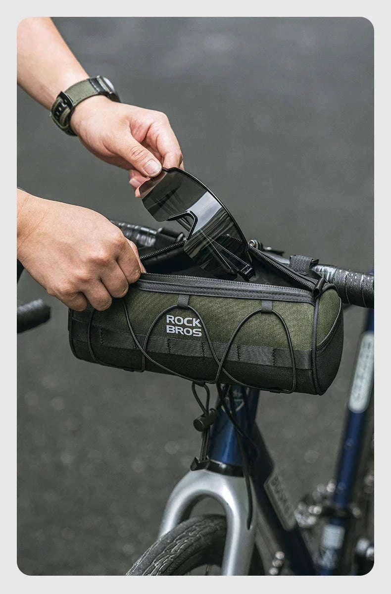 2L Bicycle Handlebar Bag with Shoulder Strap & 3-Point Mount-W009 / About 2L