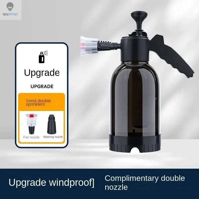 2L Hand Pump Foam Sprayer with 3 Nozzles-black